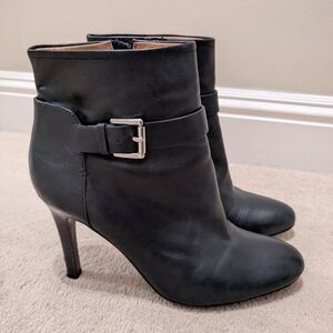 Coach MASON Soft Calf Ankle Leather Black Heel Boots Shoes Sz 9